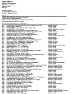 Professional Background Overview - John Rakich