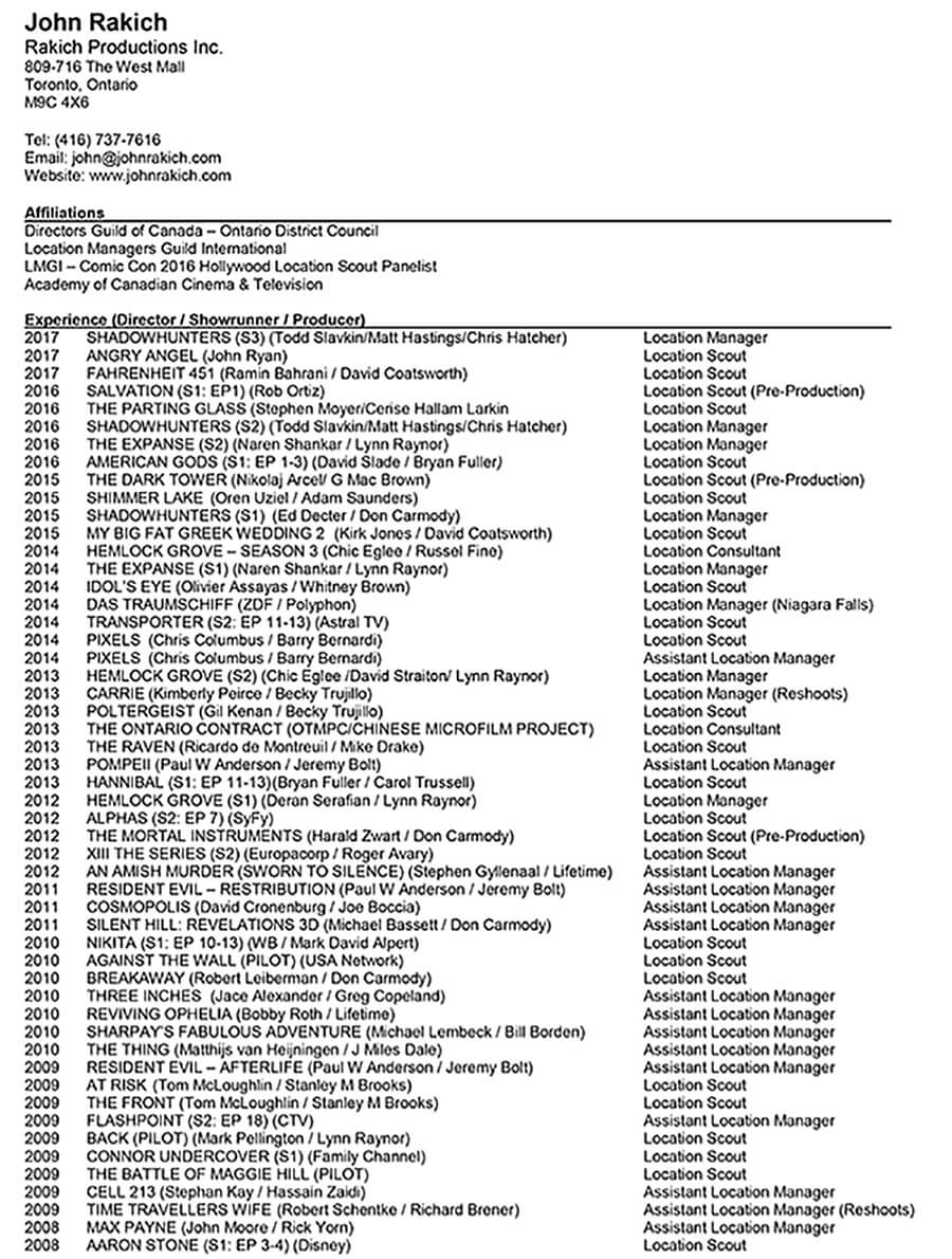 Professional Background Overview - John Rakich